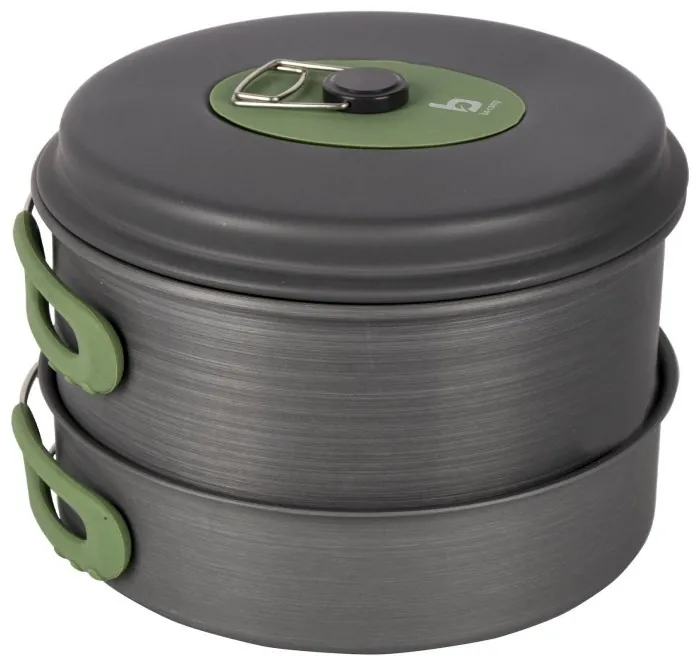 Набір посуду Bo-Camp Explorer 4 Pieces Hard Anodized Grey/Green (2200244)