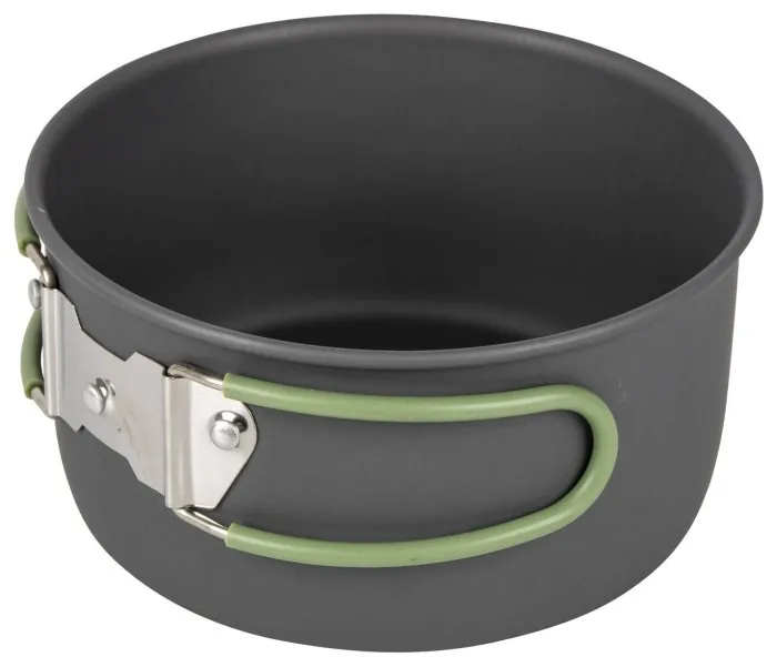 Набір посуду Bo-Camp Explorer 4 Pieces Hard Anodized Grey/Green (2200244)