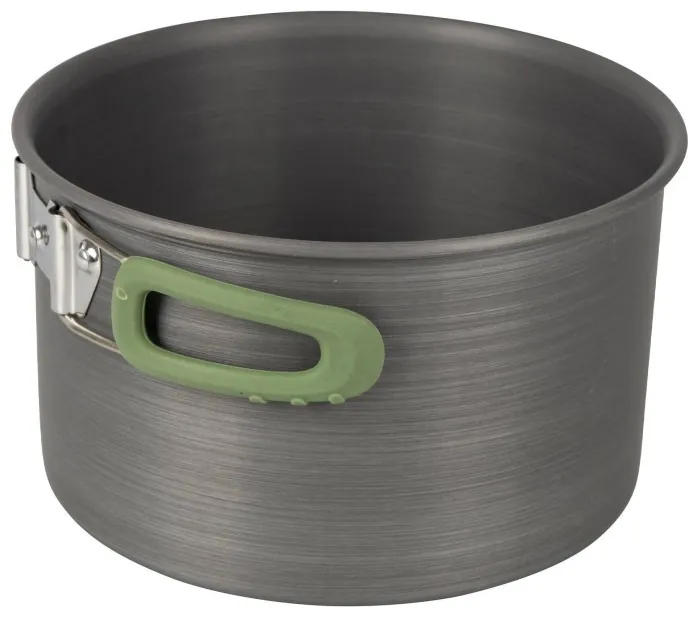 Набір посуду Bo-Camp Explorer 4 Pieces Hard Anodized Grey/Green (2200244)