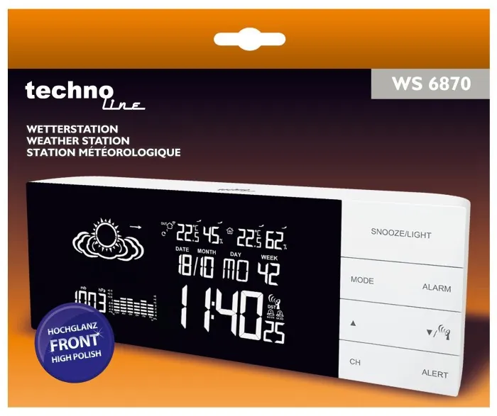 Метеостанция Technoline WS6870 White (WS6870)