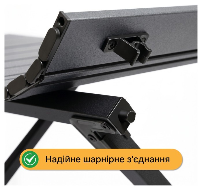 Розкладний туристичний стіл LEOBRO Camp Black XL (LB-1070)