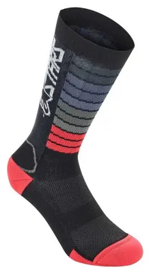 Шкарпетки Alpinestars DROP SOCKS 22 BLACK BRIGHT RED, M