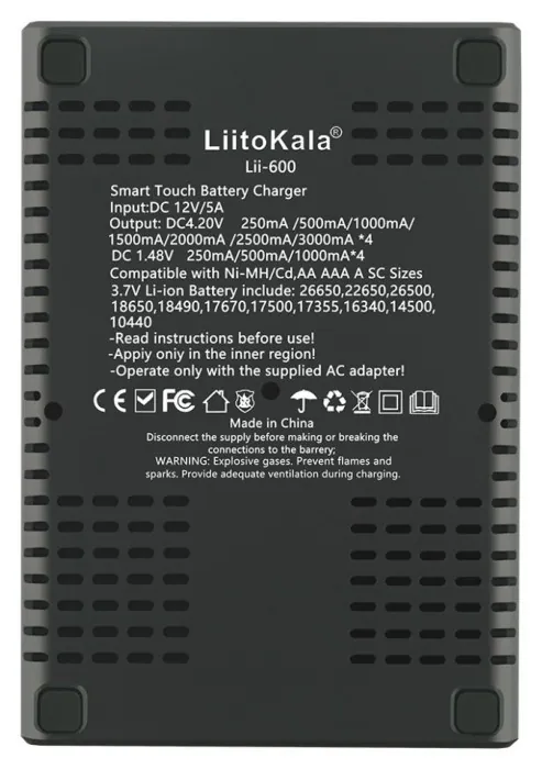 Універсальний зарядний пристрій LiitoKala Lii-600 EU для акумуляторів