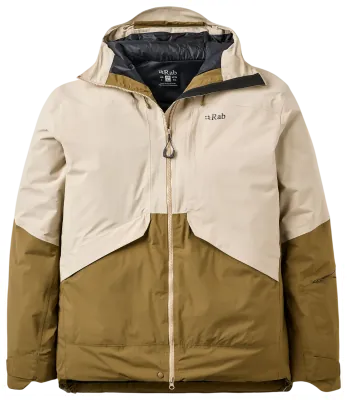 Горнолыжная мужская теплая мембранная куртка Rab Novaline Jacket, Oak/Dark Pebble, L