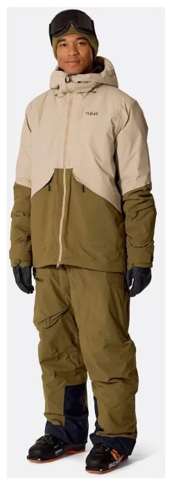 Горнолыжная мужская теплая мембранная куртка Rab Novaline Jacket, Oak/Dark Pebble, L