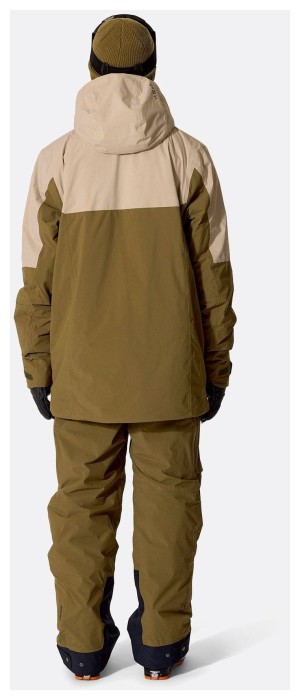 Горнолыжная мужская теплая мембранная куртка Rab Novaline Jacket, Oak/Dark Pebble, L
