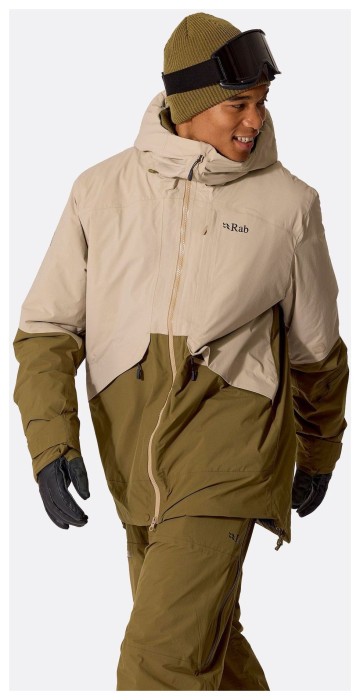 Горнолыжная мужская теплая мембранная куртка Rab Novaline Jacket, Oak/Dark Pebble, L