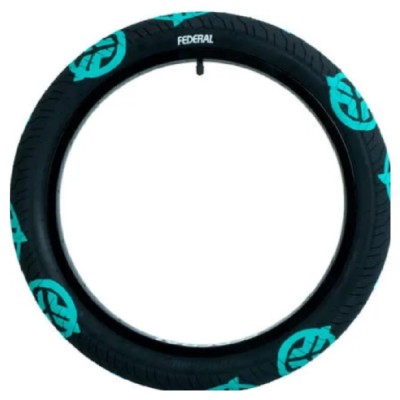 Покрышка Federal Command LP – черная с бирюзовым логотипом на протекторе 2.40"