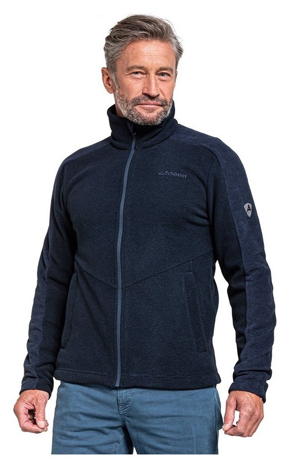 Кофта флисовая мужская Schoeffel FLEECE JACKET PIZ NAIR M 48 Navy blazer 8820 (10-23383-WRH)