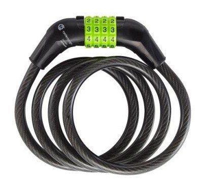 Замок для велосипеда тросовый Cycledesign ROLLER Green (LK0022)