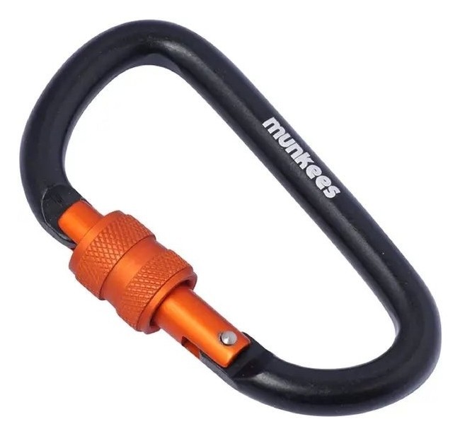 Munkees 3248 карабін D with Screw Lock 8 mm x 80 mm black, укр, укр