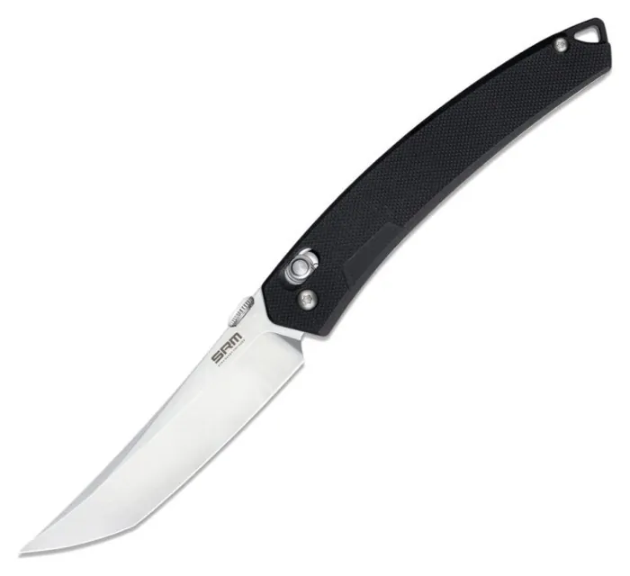 Нож складной туристический SRM 9211-GB2 (9.2 см) 8Cr13MoV/G10 черный