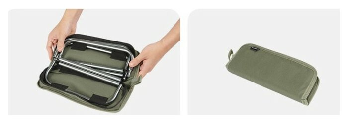 Стул складной Naturehike CNK2550JJ011, алюминий, оливковый