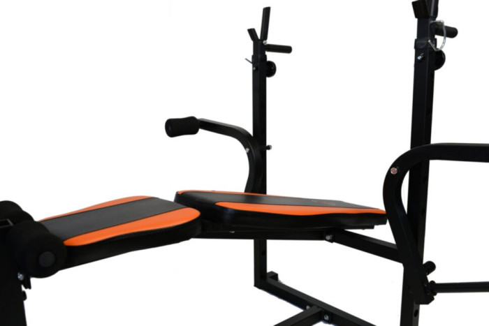 Лава для жиму з тягою + Штанга RN Steel 50 кг + Металеві гантелі по 16 кг