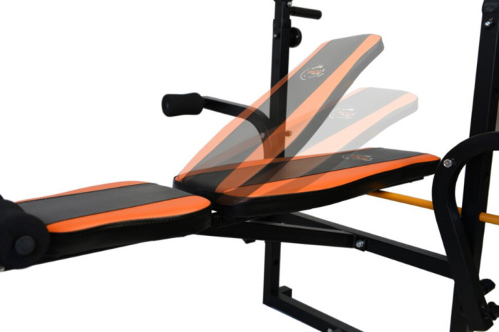 Лава для жиму з тягою + Штанга RN Steel 50 кг + Металеві гантелі по 16 кг