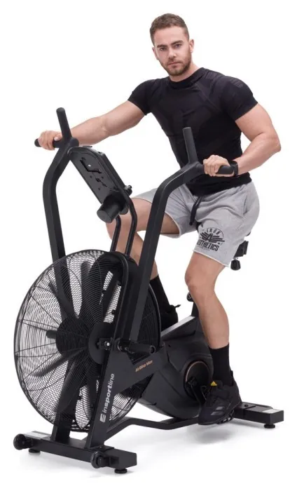 Велотренажер повітряний inSPORTline AirBike Max, чорний