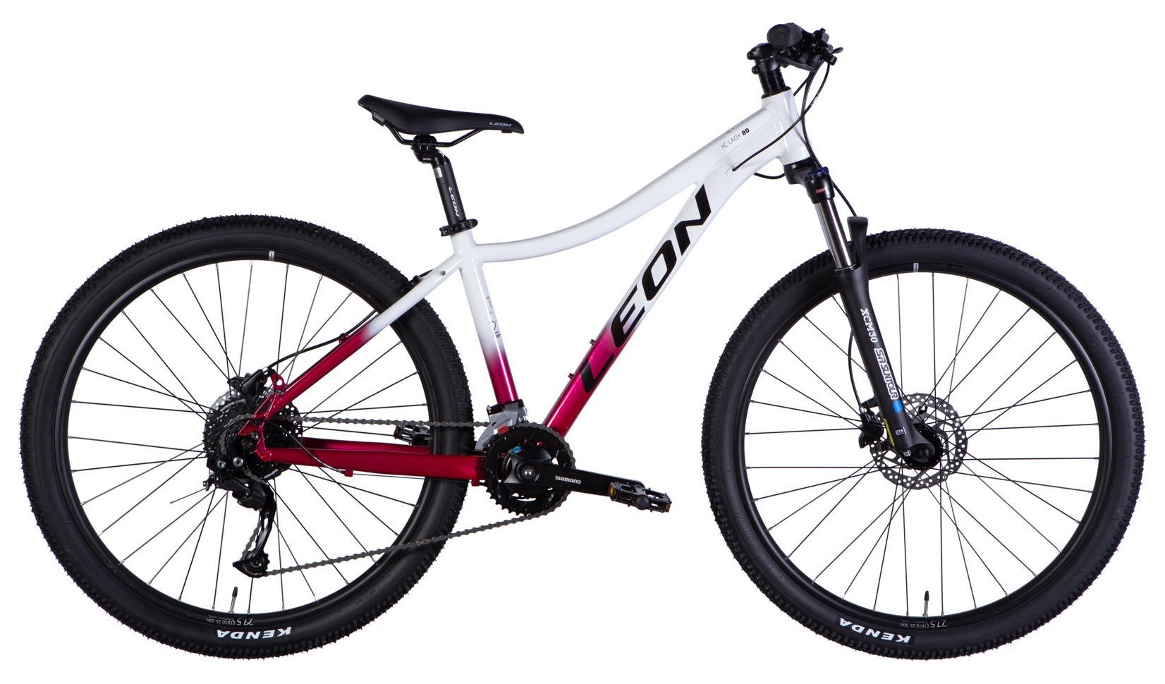 Велосипед AL 27,5" Leon XC LADY 80 HDD рама-16" білий з малиновим 2025