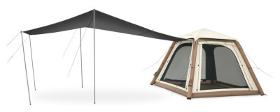 Намет чотиримісний автоматичний надувний із тентом Naturehike Ango CNK2550WS017, коричневий