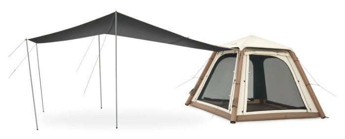 Намет чотиримісний автоматичний надувний із тентом Naturehike Ango CNK2550WS017, коричневий, укр, укр