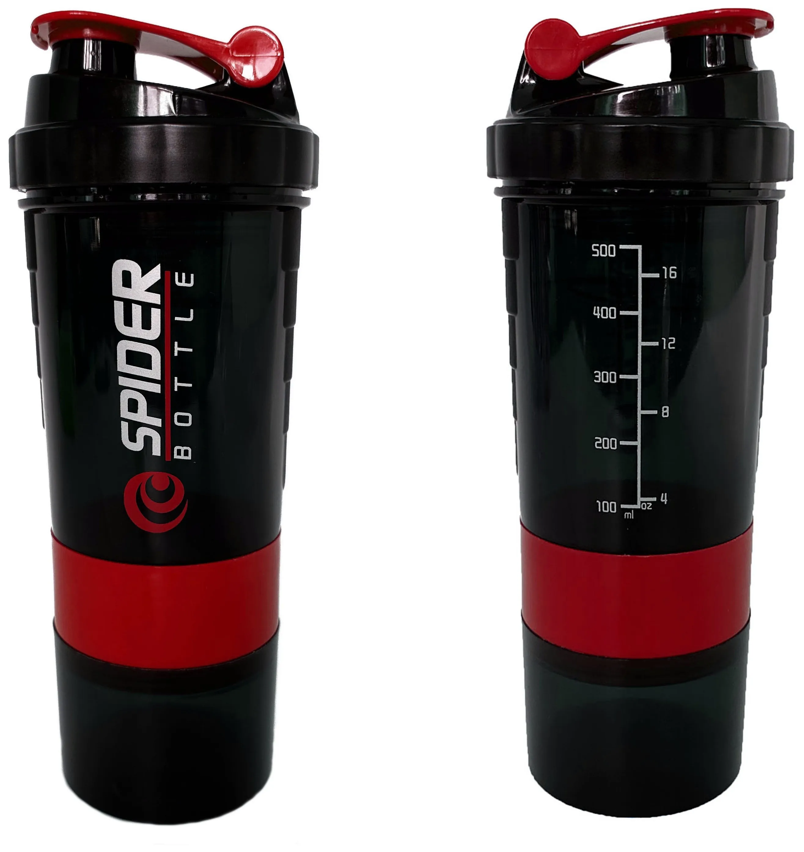 Шейкер спортивний EasyFit Spider 0,5 л Чорно-червоний (EFIT_EF-7200-R)
