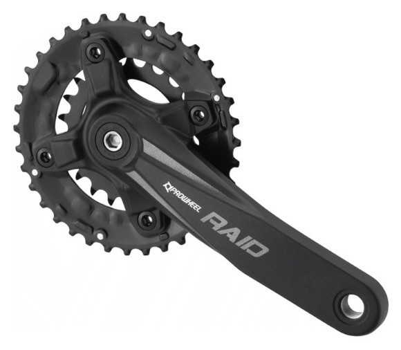 Шатуні велосипедні (комплект) Pro Wheel RAID-501 36-22T 175мм Black (CK0745), укр