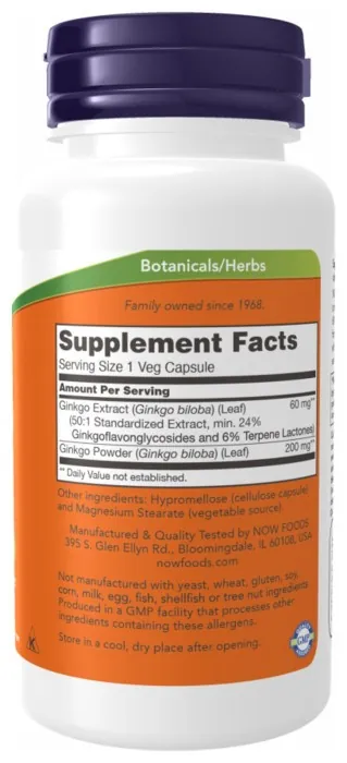 Ginkgo Biloba 60 mg - 120 vcaps