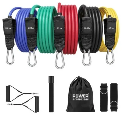 Набір трубчастих еспандерів Power System PS-4099 Total Expander Set 5шт. (До 55 кг.)