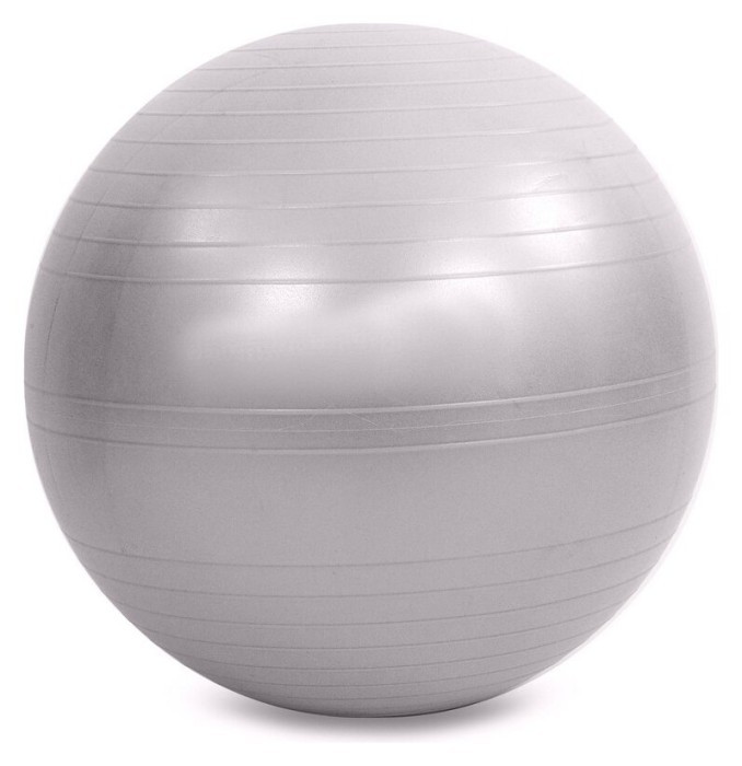 Мяч для фитнеса (фитбол) гладкий сатин 65см Zelart FI-1983-65, серый