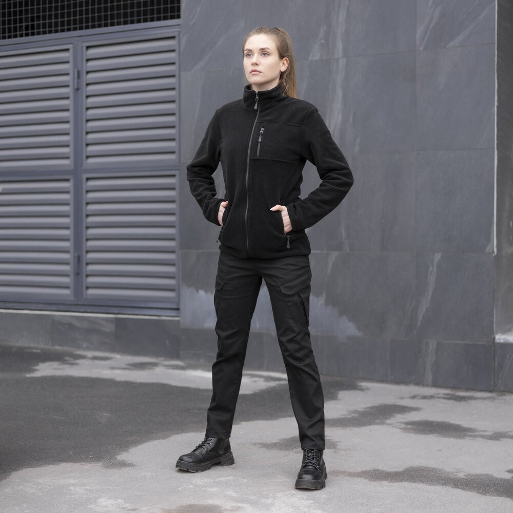 Штани-карго тактичні чорні для жінок Pobedov Tactical V2 Жіночі, укр, укр