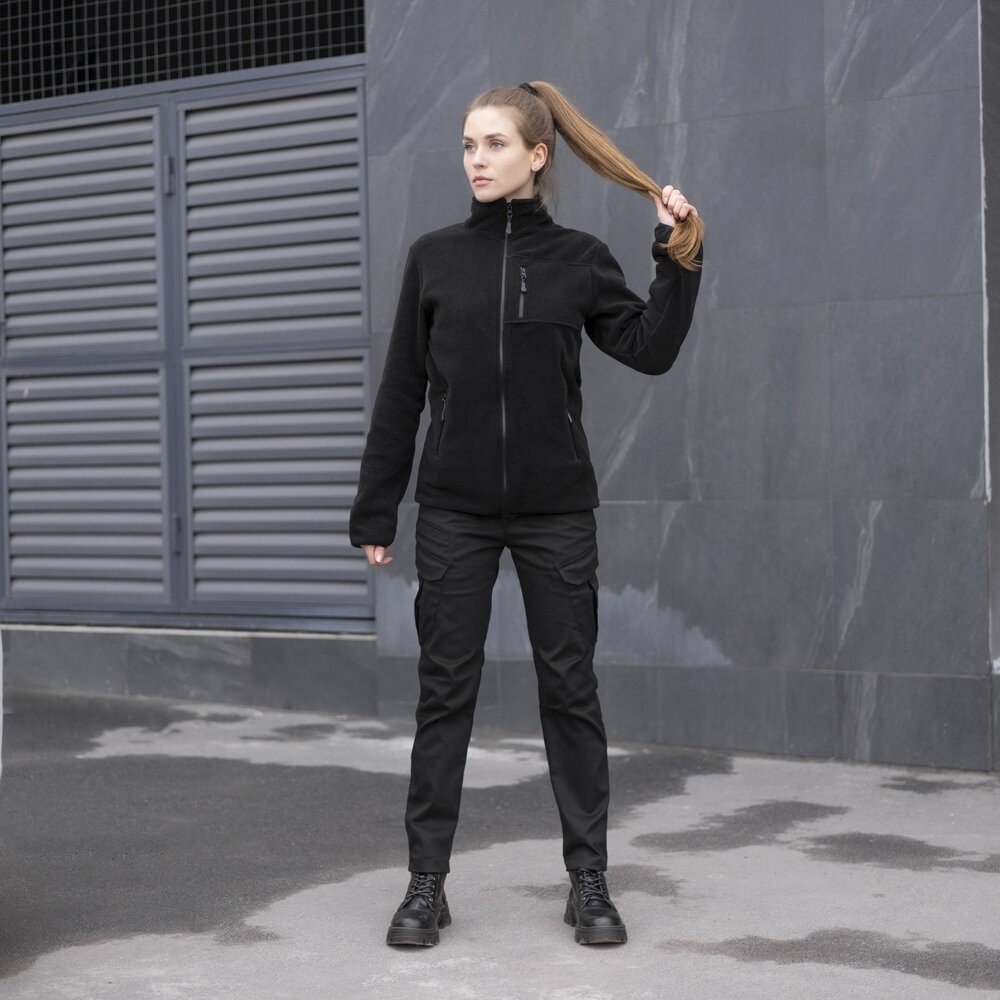 Штани-карго тактичні чорні для жінок Pobedov Tactical V2 Жіночі, укр, укр