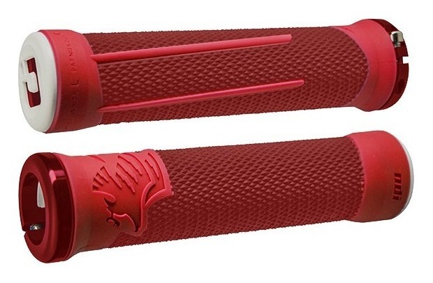Гріпси ODI AG-2 Signature V2.1 Lock-On Grips - Red/Fire red w/ Red Clamps, червоні з червоними замками, укр, укр