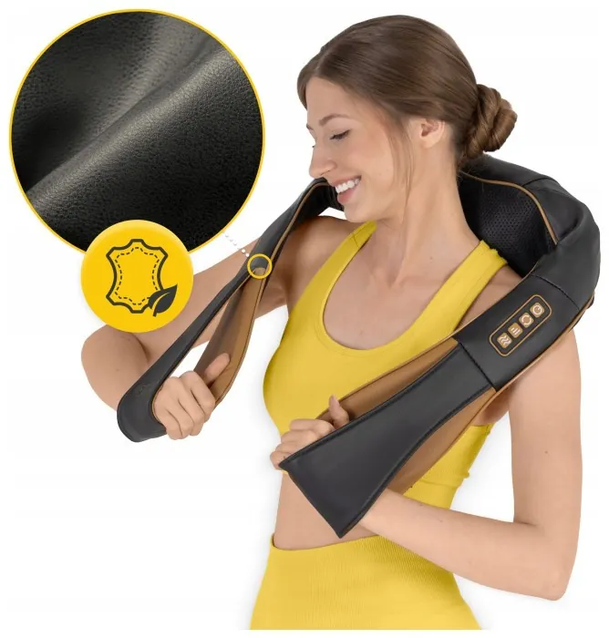 Накидка-масажер 4FIZJO Shiatsu Pro+ для шиї та спини Black/Gold (P-5907739312358)