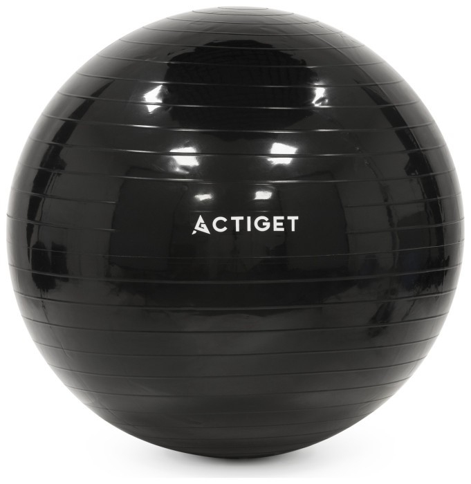 М'яч для фітнесу (фітбол) Actiget 85 см з насосом ACT0148 Black