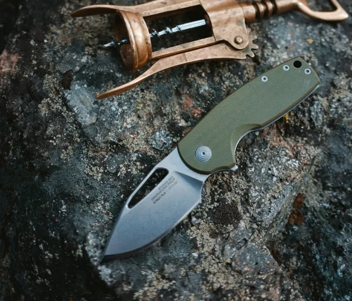 Розкладний ніж SOG x Mikkel Collaboration Stout, Green/Silver