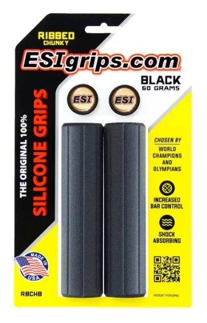 Гріпси ESI Ribbed Chunky Black Silicone Bicycle Grips (OBOD_RBCHB)