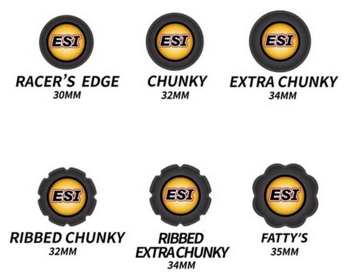 Гріпси ESI Ribbed Chunky Black Silicone Bicycle Grips