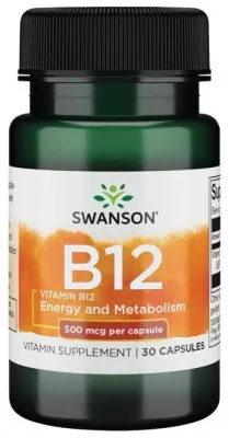 Vitamin B-12 500mcg - 30caps (поврежденная банка)
