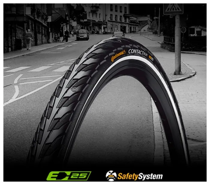 Покришка Continental Contact 28 " / 700 X 42C / 28 X 1.60 Чорна, не складна, світловідбиваюча