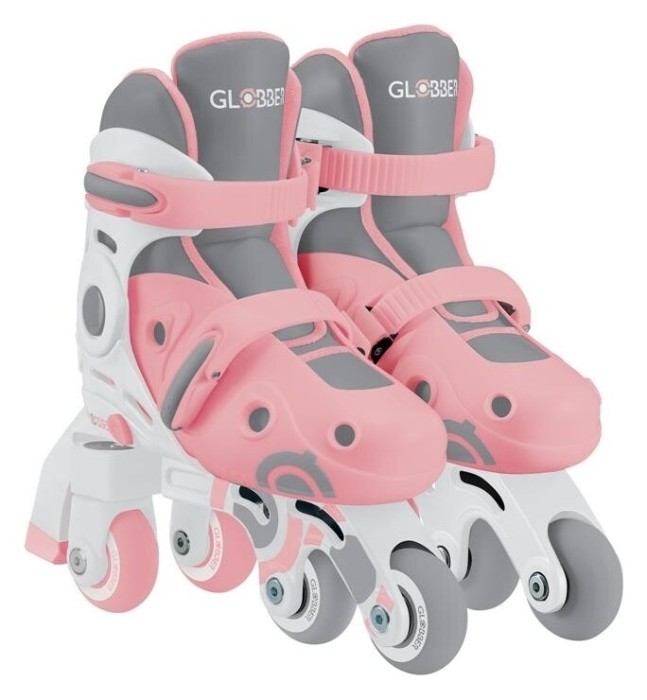 Роликові ковзани GLOBBER 2в1, пастельно-рожеві, укр, укр