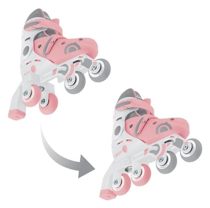 Роликовые коньки GLOBBER 2в1, пастельно-розовые