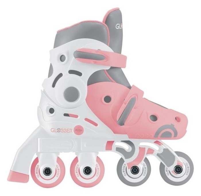 Роликові ковзани GLOBBER 2в1, пастельно-рожеві, укр, укр