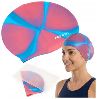 Шапочка для плавания Aquaget AQ0034 Pink/Sky Blue