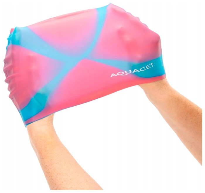 Шапочка для плавания Aquaget AQ0034 Pink/Sky Blue