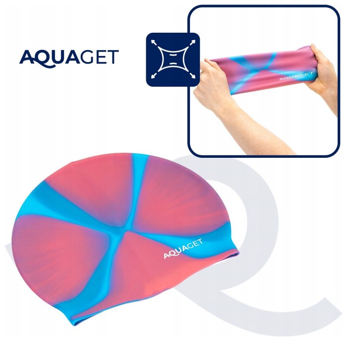 Шапочка для плавания Aquaget AQ0034 Pink/Sky Blue