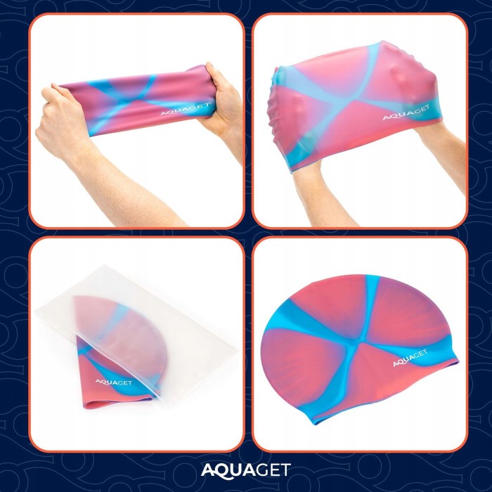 Шапочка для плавания Aquaget AQ0034 Pink/Sky Blue