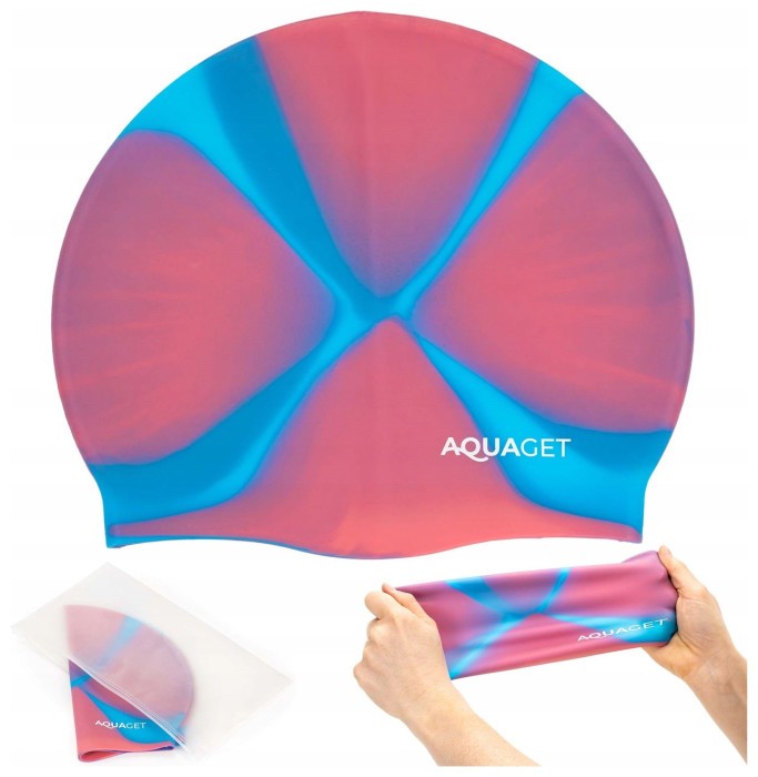 Шапочка для плавания Aquaget AQ0034 Pink/Sky Blue