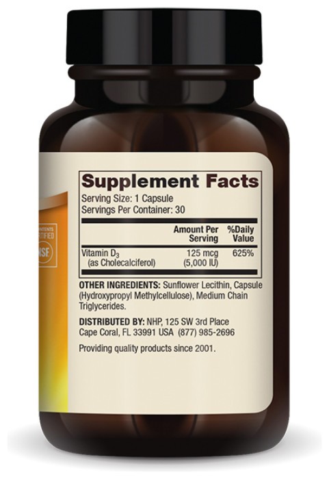 Liposomal Vitamin D3 5000 IU - 30 caps (До 08.26)