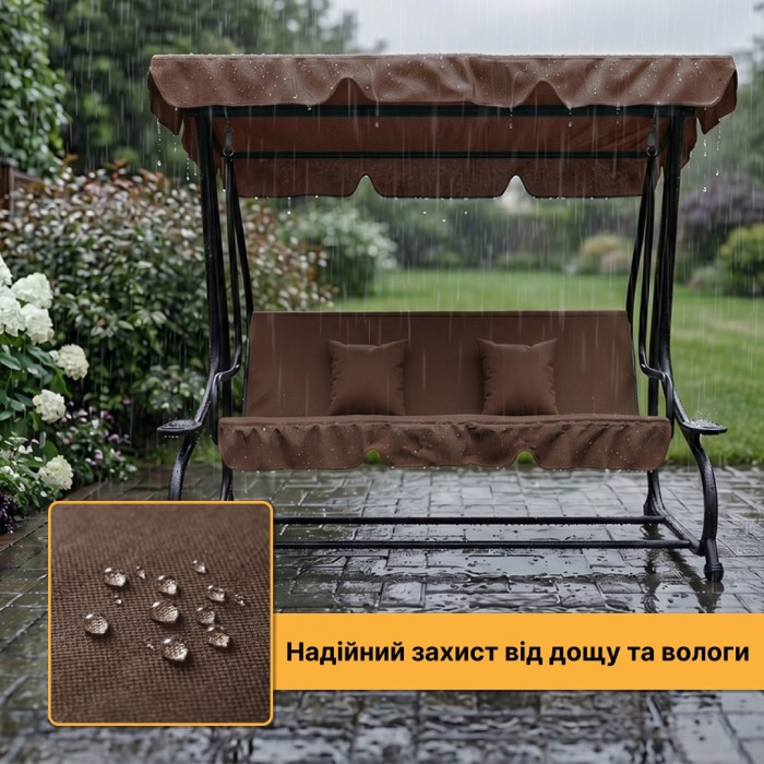 Большие качели с подушками LEOBRO Luxury Brown (LB-1044)