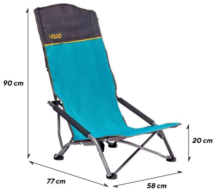 Крісло розкладне Uquip Sandy XL Blue/Grey (244030)