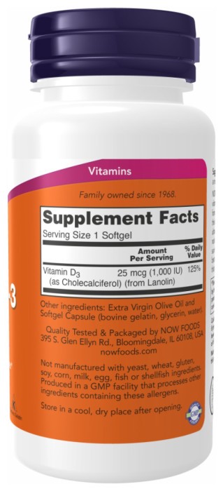 VIT D-3 1000 IU - 180 sgels (Пошкоджена банка)